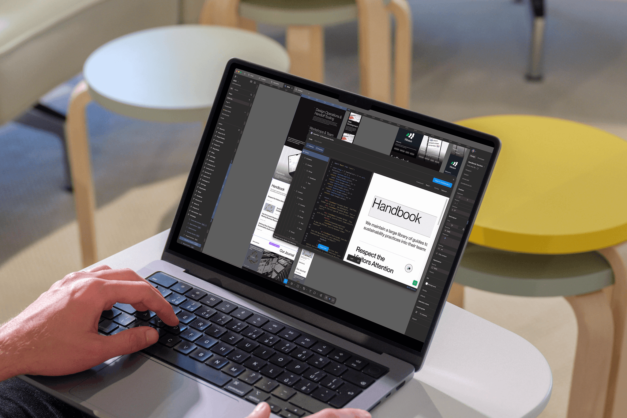 A person using the Figma Plugin called Superfun to generate code