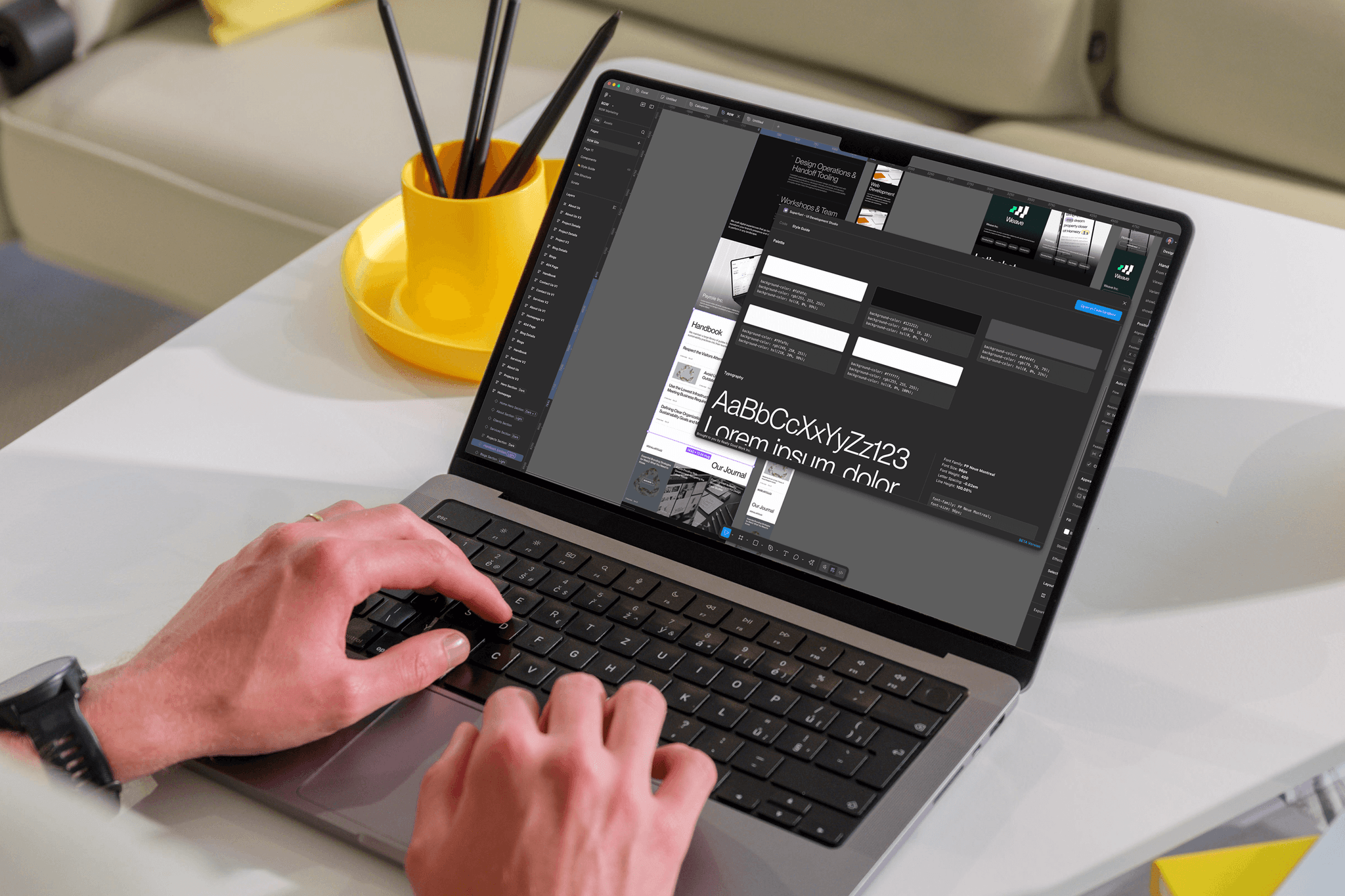 A person using the Figma Plugin called Superfun to generate code